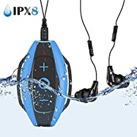 Mp3 Acuatico 8GB- AGPTEK S05 Waterproof Clip Reproductor de MP3 con Auriculares Impermeable IPX8 para Natar y otros…